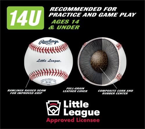 Rawlings | Little League Baseballs | Competition Grade | RLLB1 | Youth/14U | Multiple Count Options
