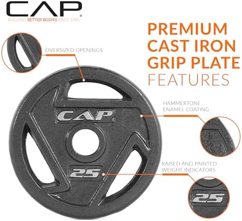 CAP Barbell 2-Inch Olympic Grip Weight Plate | Multiple Options