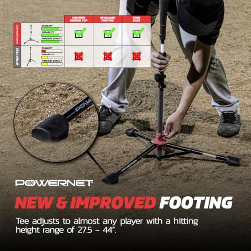 PowerNet Baseball Softball Practice Net 7x7 with Baseball Accessories for Practice Pitching, Batting & Fielding, Ball Caddy, Weighted Baseballs, Tee