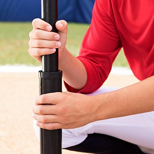 Champion Sports Deluxe Batting Tee – Mounted on Official Home Plate, Adjustable Telescopic Molded Rubber Tee, Multiple Style Options – Singles & Sets Available