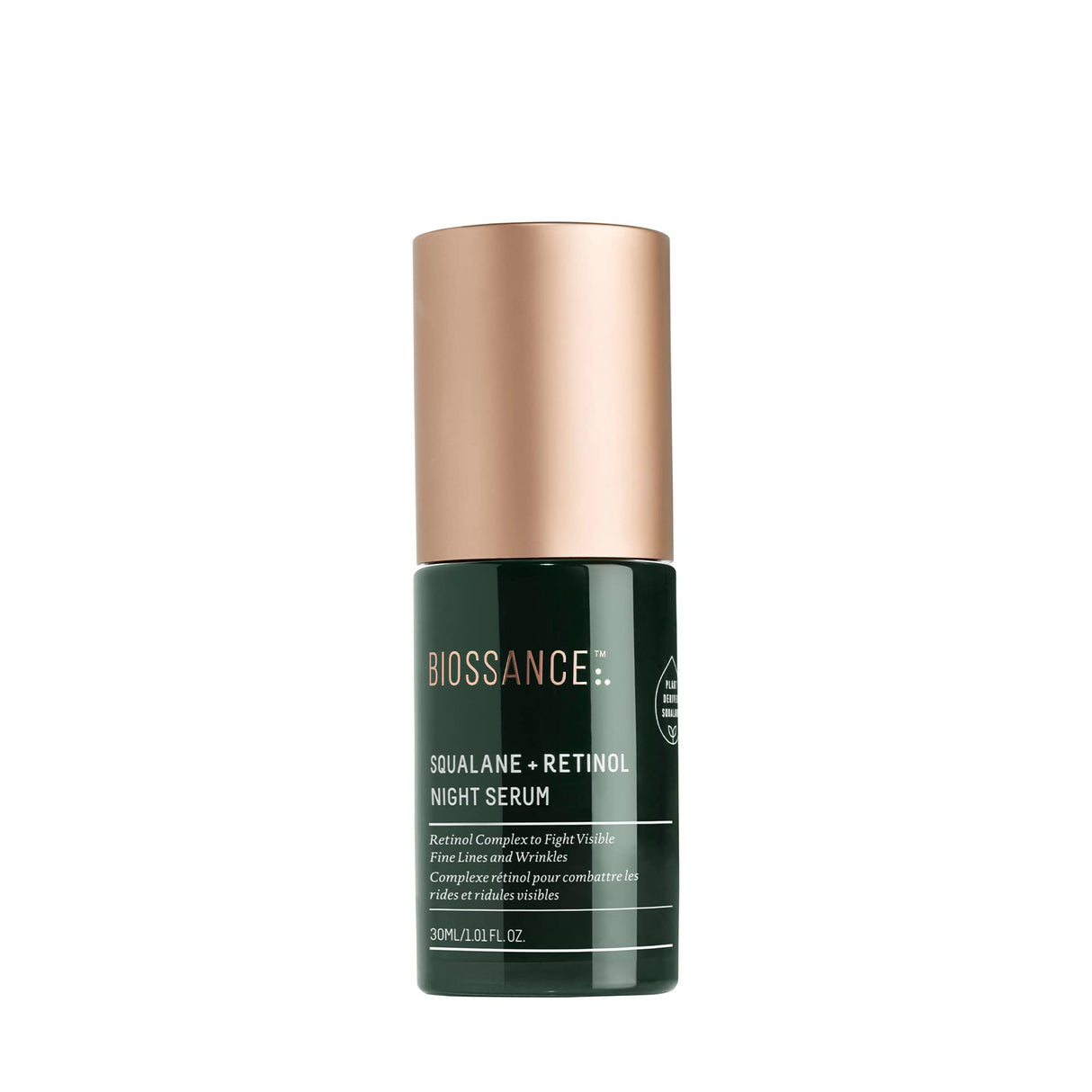 Biossance Squalane + Retinol Serum. Encapsulated Time-Release Retinol to Reduce Fine, Lines, Wrinkles, Discoloration and Texture. Cell Turnover with Minimal Irritation (1.01 fl oz)