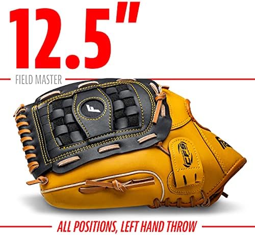 Franklin Sports Baseball + Softball Gloves - Field Master Adult + Youth Baseball + Softball Gloves - Right Hand + Left Hand Gloves - Infield + Outfield Mitts - Multiple Sizes + Colors