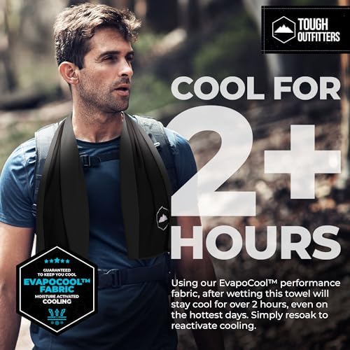Tough Outdoors Cooling Towel - Cooling Towels for Neck & Face - Ice Wrap & Sweat Rag for Camping Gym Yoga & Sports - Workout Towel for Gym Sweat - Cool Towels for Extreme Heat