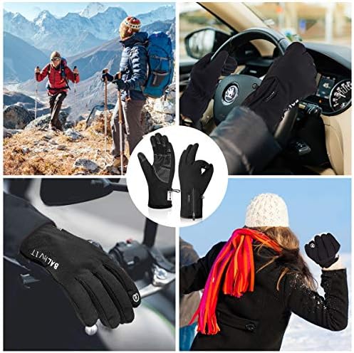 -10℉ Waterproof Winter Gloves for Men & Women, 5-Layer Touch Screen Breathable Cold Weather Gloves