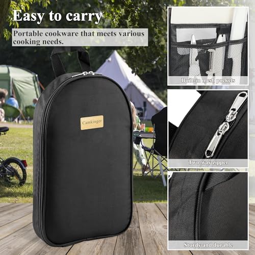 Camping Accessories Kitchen Cooking Utensils Set - Portable Outdoor Camp Cookware Set, Silicone Camper Essentials Gear Must Have Supplies for Travel RV BBQ Grill Picnic Hiking