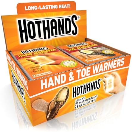 HotHands Hand & Toe Warmers - Long Lasting Natural Odorless Air Activated Warmers - 24 pair hand warmers & 8 pair toe warmers (Pack of 1)