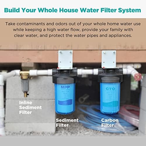 SimPure 5 Micron 10 x 4.5 Inch Whole House Carbon Water Filter | CTO Activated Coconut Carbon Replacement Cartridge | Fits DB10P, DB10C-2, GE GXWH40L, GXWH35F, BB10, FXHTC, FC15B (2Pack)