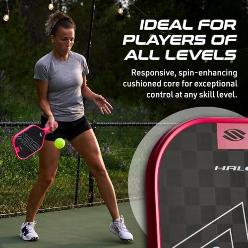 Selkirk Sport SLK Halo Raw Carbon Fiber Pickleball Paddle | Designed in The USA | Choose from The T700 Raw Carbon Fiber Power, The 18k Ultraweave Control, or The Kevlar Linkweave Thermoformed Pro