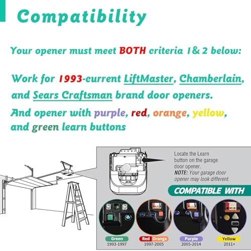 3 Replacement for Liftmaster Chamberlain Sears Craftsman 893MAX Garage Door Opener Remote 3 Pack