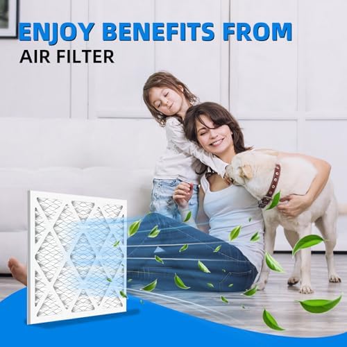 (6 Pack) 20x25x1 Furnace Air Filters, MPR 1200 & FPR 7, MERV 11 Pleated Air Filter (Actual Size: 19 3/4"x 24 3/4" x 3/4")