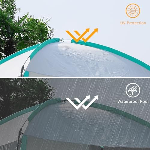 Screen House Room 11x11 Ft Mesh Net Tent Canopy Shelter Gazebo, Easy Setup & Waterproof & Sunshade, Suitable for Camping Trip, Backyard, Beach, Picnic