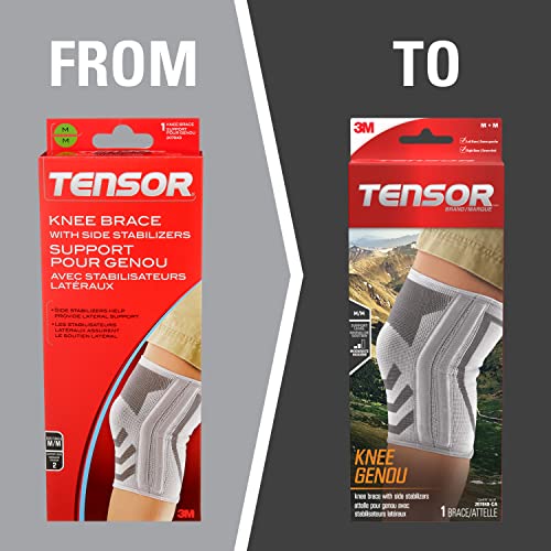 4 Pack Tensor Knee Brace with Side Stabilizers, M