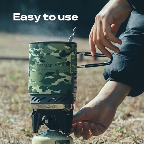 Fire-Maple "Fixed Star 1" Personal Cooking System | Pot/Jet Burner Stove System with Electric Ignition | Ideal for Hiking, Camping, Backpacking, Fishing, Hunting Trips and Emergency Use