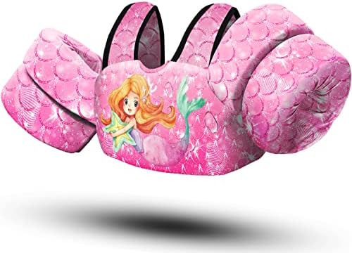 Chriffer Kids Swim Vest Life Jacket for 22-66 Pounds Boys and Girls, Toddler Floaties with Shoulder Harness Arm Wings for 2,3,4,5,6,7 Years Old Baby