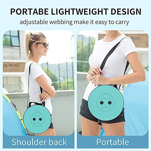 ALEVMOOM Upgraded Collapsible Stool with Cushion,440LBS Max Weight,17.7" Height Adjustable,Sturdy Portable Telescoping Stool,Folding Camping Stool for Outdoor Hiking Travel