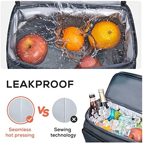 TOURIT Backpack Cooler with Double Decks, Insulated Cooling Bag for Lunch, Waterproof Lightweight for Men to Camping, Picnic, Hiking, Beach Park