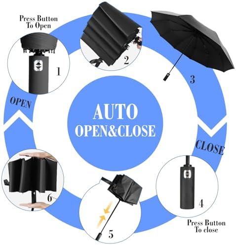 UPF 50+ Beach Umbrella with Adjustable Universal Clamp