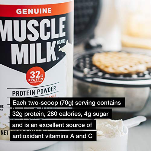 Muscle Milk Genuine Protein Powder, Banana Crème, 32g Protein, 4.94 Pound, 32 Servings
