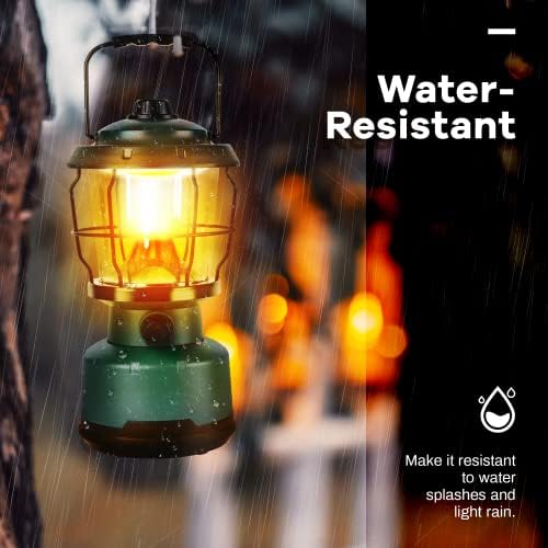 LED Camping Lantern, COB Battery Lanterns 2500LM, Water Resistant Emergency Light for Power Outage, Hurricane, Hiking