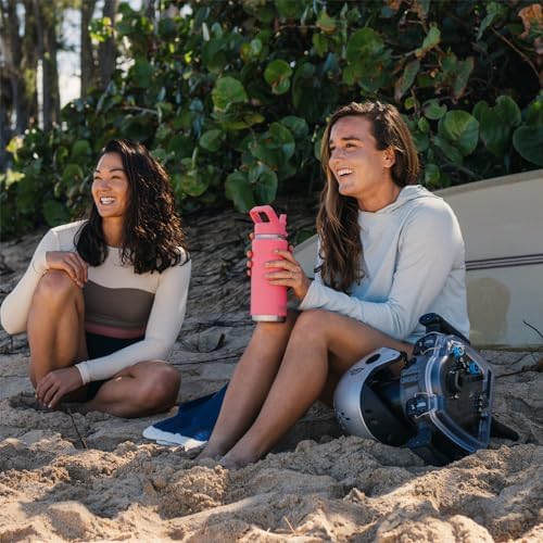 YETI Rambler 26 oz Bottle, Vacuum Insulated, Stainless Steel with Color Matching Straw Cap