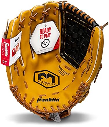 Franklin Sports Baseball + Softball Gloves - Field Master Adult + Youth Baseball + Softball Gloves - Right Hand + Left Hand Gloves - Infield + Outfield Mitts - Multiple Sizes + Colors