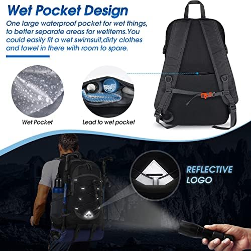 IGOLUMON Hiking Backpack 40L Packable Lightweight Camping Backpack Men Women Waterproof Hiking Daypack Outdoor Travel Daypack