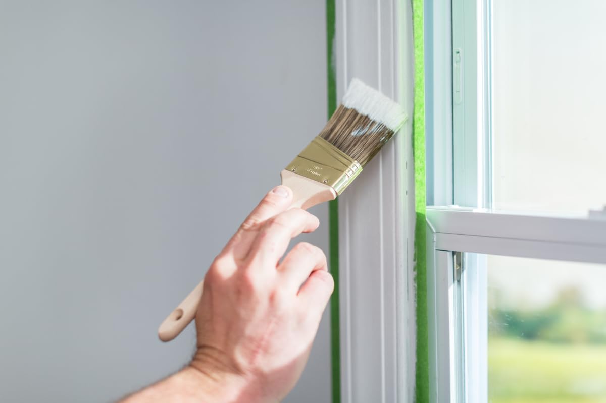 FrogTape Multi-Surface Masking Tape for Painting 36mm x 55m, Decorators Tape, Painters Masking Tape for Indoor Painting & Decorating - Pack of 2