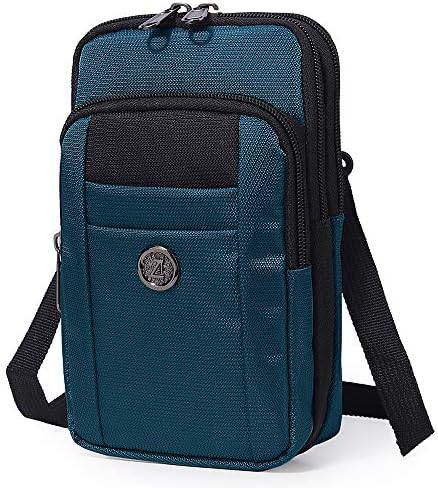 Senient Wolf Waterproof Nylon Multifunctional Phone Bag Small One Shoulder Crossbody Bag Waist Bag Wallet Travel Passport Bag