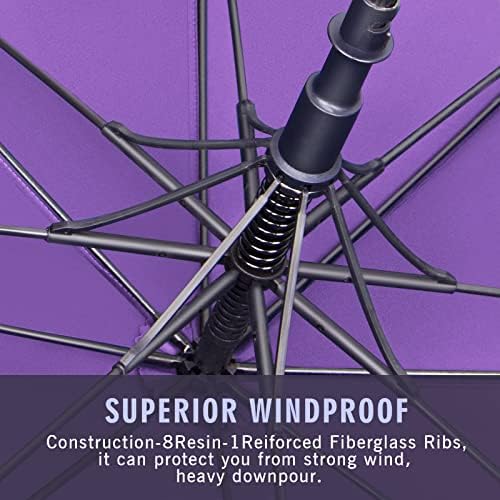 ZOMAKE Automatic Open Extra Large Golf Umbrella 51/54/62/68 Inch, Double Canopy Vented Windproof Oversize Stick Umbrellas for Rain