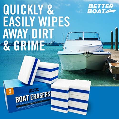 Premium Boat Scuff Erasers, Boating Accessories for Cleaning, Gift for Pontoon, Fishing, Jon Boats, Decks, Vinyl and Hull Cleaner, Gadgets for Men and Women
