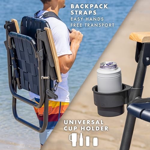 GoSports WOVN Beach Backpack Chair - 9 Styles Available - Premium Folding Camping Chair