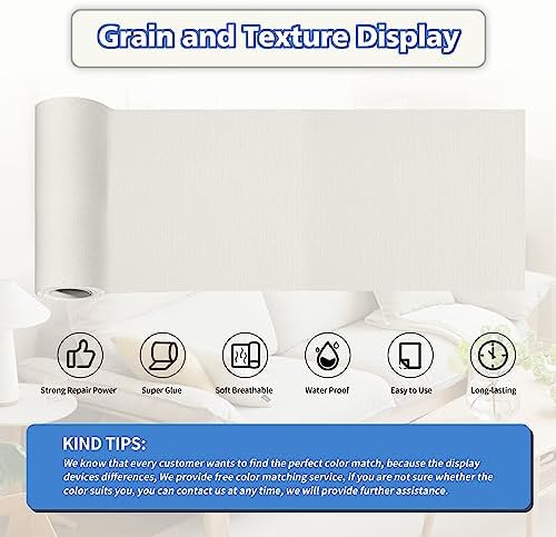 KING MOUNTAIN Canvas Repair Tape,Outdoor Gear Patch, 4×63 Inches,Waterproof,Self-Adhesive for Repairing Boat Covers,Sun Shades,Sofas,Tents,Lounge Chairs,Awnings (Off White)