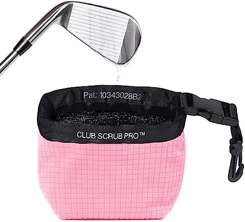 Golf Club and Golf Ball Cleaning Bag, Waterproof Clean Face Technology Liner, Detachable Clip, Machine Washable, Cleans Club Grooves, Dry Exterior (Neoprene or Microfiber Option Available)
