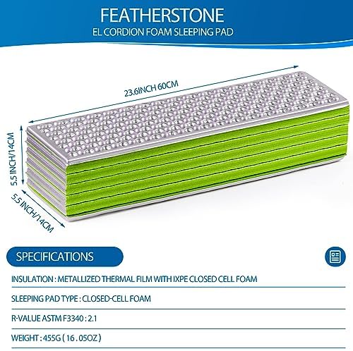 Foam Camping Pads for Sleeping, Foldable Closed Cell Foam Camping Mattress, Waterproof Outdoor Sleeping Mat for Ultralight Backpacking Thru-Hiking