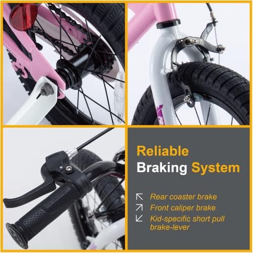 RoyalBaby Kids Bike EZ Freestyle Training Free Balance to Pedal Easy Learning Bicycle, 12-18 Inch for Toddlers to Big Kids