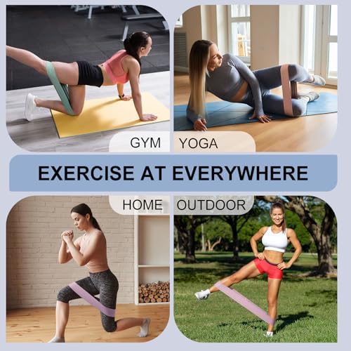 Booty Bands Set, Resistance Bands for Working Out, Exercise Bands for Women and Men Legs and Butt, Stretch Bands for Pilates, Yoga Starter Set