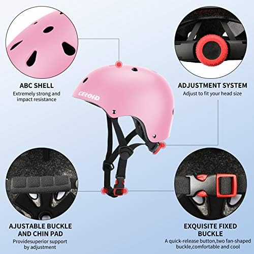 Kids Bike Helmet,Toddler Skateboard Helmets for Ages 2-3-5-8-14 Years Boys Girls,Adjustable Multi-Sport Bicycle Skateboarding Football Roller Skating Scooter Rollerblade Balance Bike Helmet