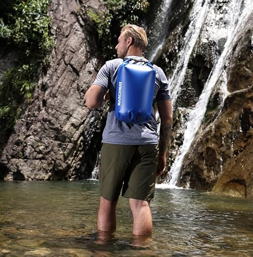MARCHWAY Floating Waterproof Dry Bag Backpack 5L/10L/20L/30L/40L, Roll Top Sack Keeps Gear Dry for Kayaking, Rafting, Boating, Swimming, Camping, Hiking, Beach, Fishing