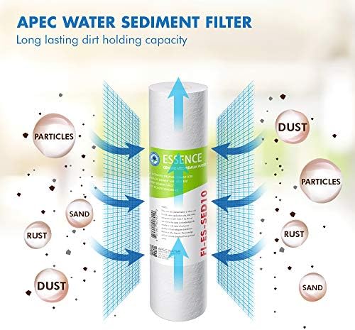APEC Water Systems FILTER-SET-ESX2 2 Sets of High Capacity Replacement Pre-Filter Sets For Essence Series Reverse Osmosis Water Filter System Stage 1-3