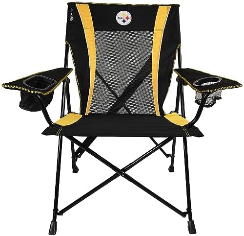 Kijaro Sports Fan Folding Chair, 26" L x 35.5" W x 37" H, Pittsburgh Steelers