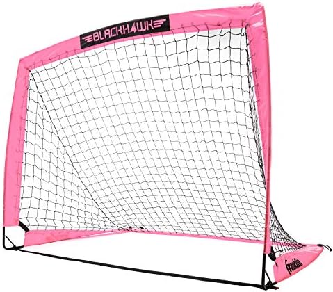 Franklin Sports Blackhawk Backyard Soccer Goal - Portable Pop Up Soccer Nets - Youth + Adult Folding Indoor + Outdoor Goals - Multiple Sizes + Colors - Perfect for Games + Practice