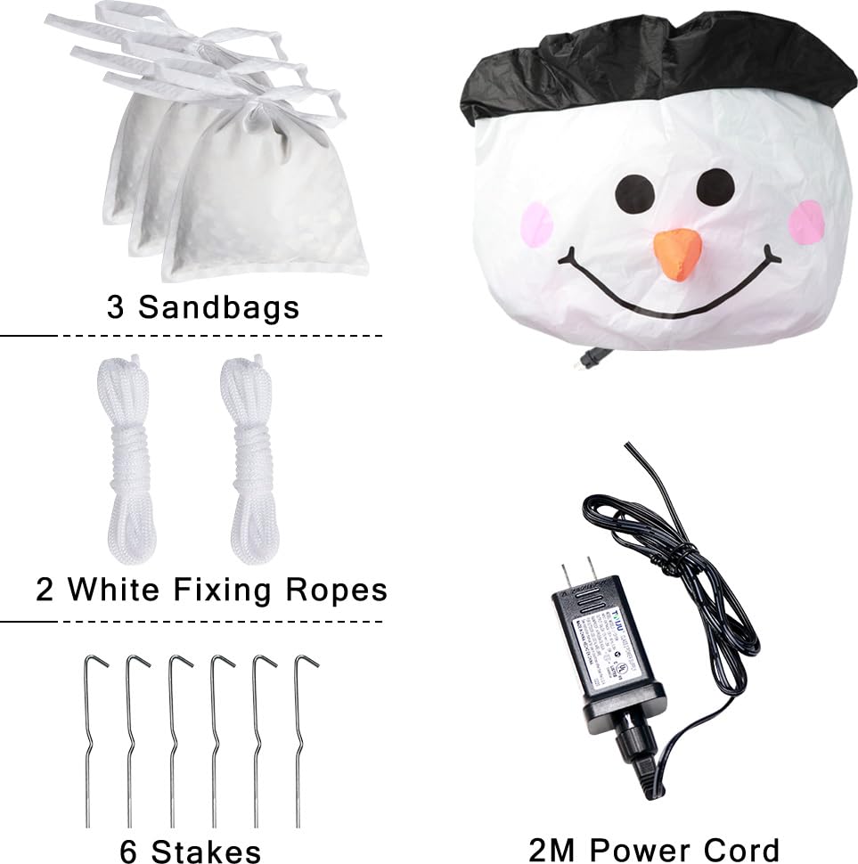 OurWarm 6ft Christmas Inflatables Outdoor Decorations, Blow Up Snowman Penguins Inflatable with Rotating LED Lights for Christmas Indoor Outdoor Yard Garden Decorations