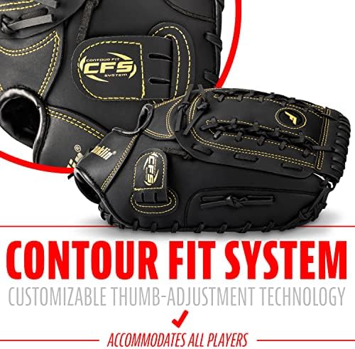 Franklin Sports Baseball + Softball Gloves - Field Master Adult + Youth Baseball + Softball Gloves - Right Hand + Left Hand Gloves - Infield + Outfield Mitts - Multiple Sizes + Colors