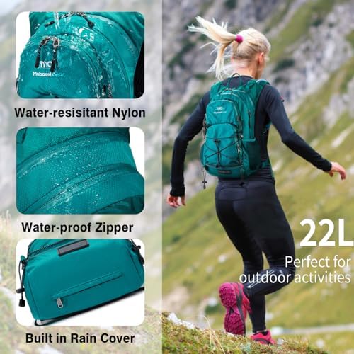 Insulated Hydration Backpack Pack with 2L Water Bladder Lightweight 22L Hiking Backpack Bag for Women Men Daypack for Hiking Running Festival Camping Biking