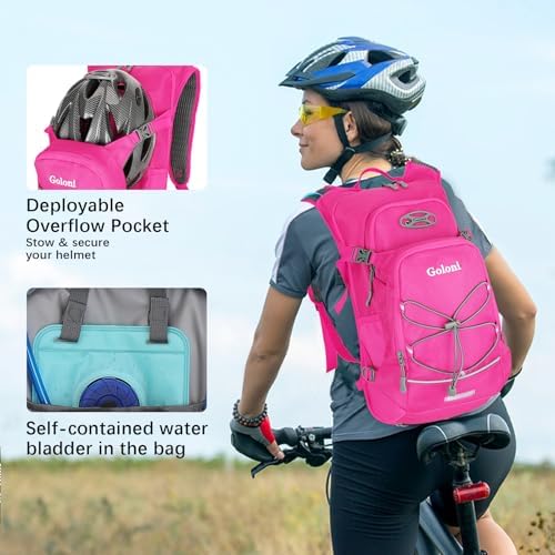 Hydration Backpack,Lightweight Hiking Backpack with 2L Water Bladder,Water Backpack for Biking, Running, Festival