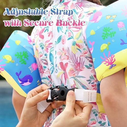 HeySplash Swim Vest for Kids, Toddler Pool Floaties Fit 20-50/70 Lbs, Children Swimming Vest with Adjustable Strap, Swim Jacket Water Wing Arm Float, Puddle Sea Beach Boat Jumper Boy Girl Baby