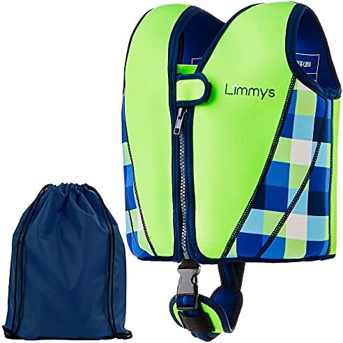 Limmys Premium Kids Swim Vest - Toddler Swim Jacket and Buoyancy Swimming Aid - Modern Design Swimming Vest for Boys, Girls and Babies - Drawstring Bag Included
