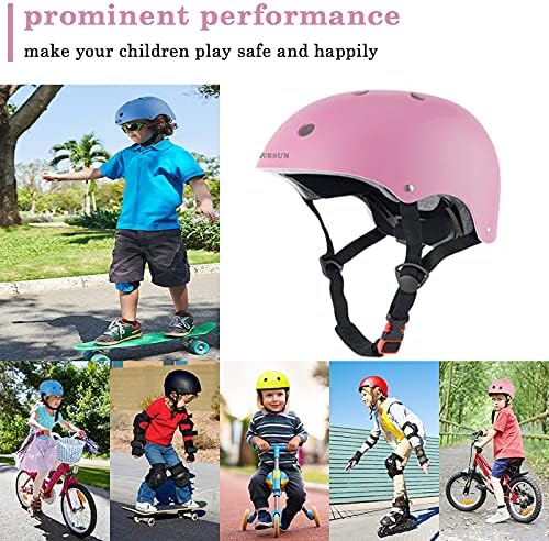 Kids Bike Helmet Ventilation & Adjustable Toddler Helmet for Ages 2-14 Kids Boys Girls Multi-Sport Helmet for Skateboard Roller Skateing Bicycle Scooter blance Bike