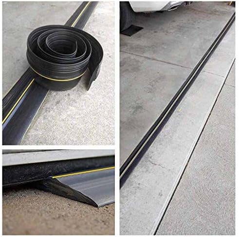 Papillon Garage Door Bottom Seal Strip, Weatherproof EPDM Rubber Threshold, Fits All Standard Doors, Easy for DIY Homeowners, No Adhesive (10Ft, Black)