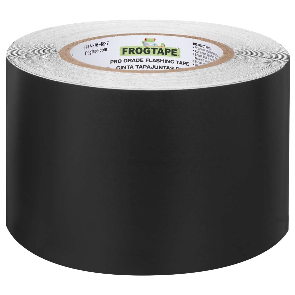 FrogTape Pro Grade Flashing Tape for Windows & Doors, 3.75 Inch Width - 75 Foot Roll, All Weather & UV Resistant Flashing Tape with Advanced Acrylic Adhesive - 10 mils - Black
